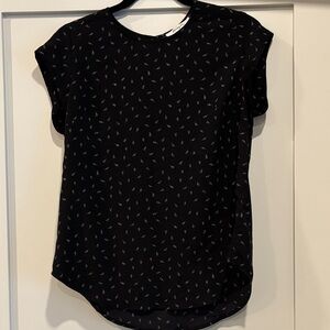 Elegant Black Patterned Women's Blouse